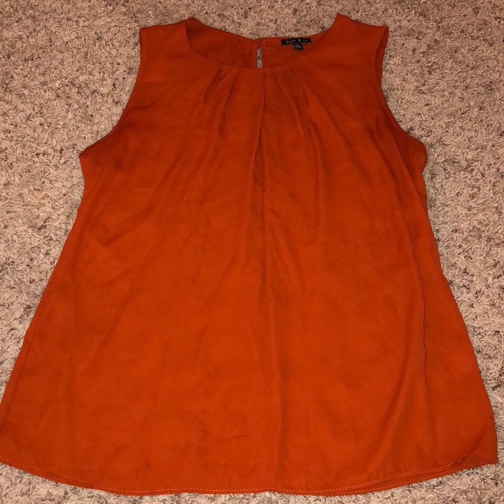 Rustic Orange Sheer Blouse - Picture 1 of 4